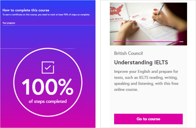 Understanding IELTS — прогресс курса